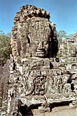 Angkor Thom - Bayon temple, second enclosure, corner towers seen from the central terrace 